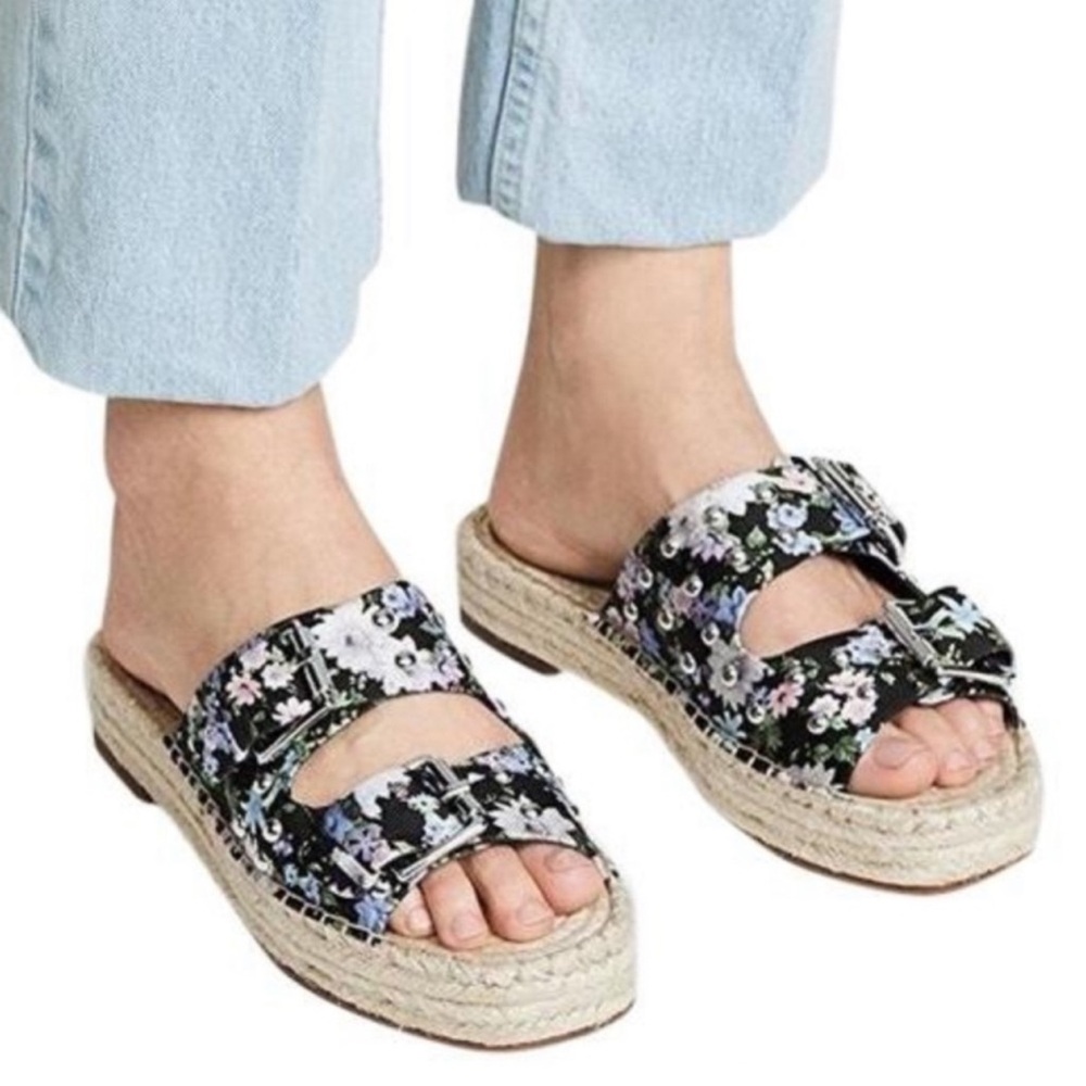 Rebecca Minkoff Floral Jodi Espadrille Slide Sandals Size 7